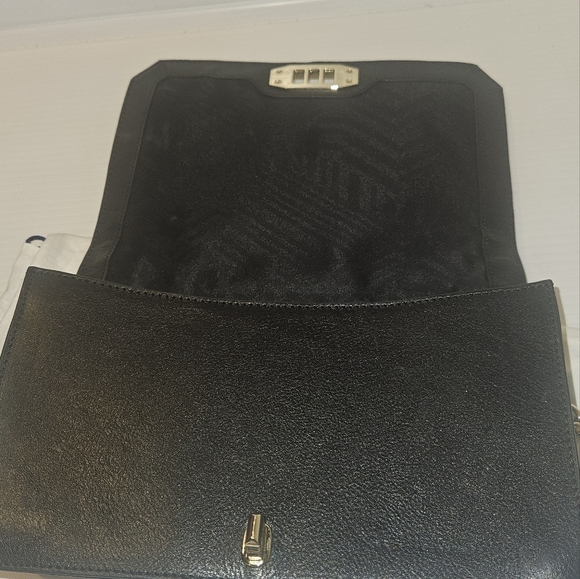 Rebecca Minkoff Love Crossbody Bag Black Chevron Quilted Leather with Gold Chain - Picture 16 of 16